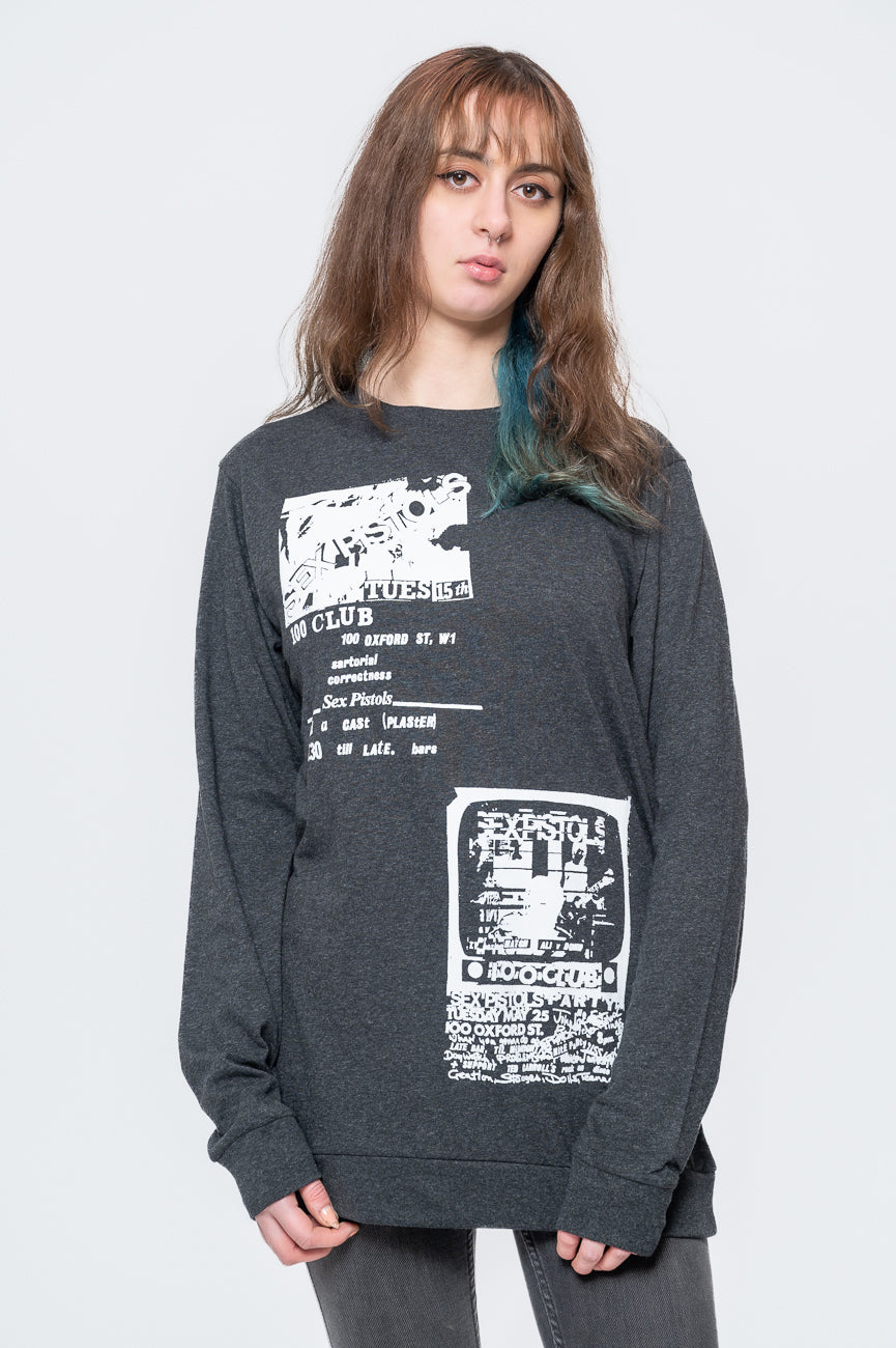 The Sex Pistols 100 Club Long Sleeve T Shirt – Paradiso Clothing