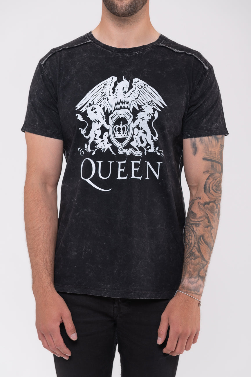 Queen Classic Crest Clothing Wash Shirt T Paradiso – Snow Band Logo