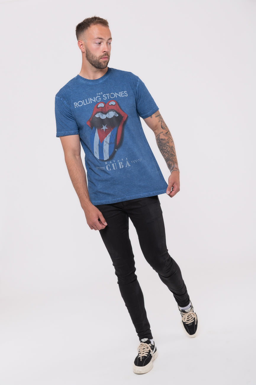 The Rolling Stones Havana Cuba Snow Wash T Shirt