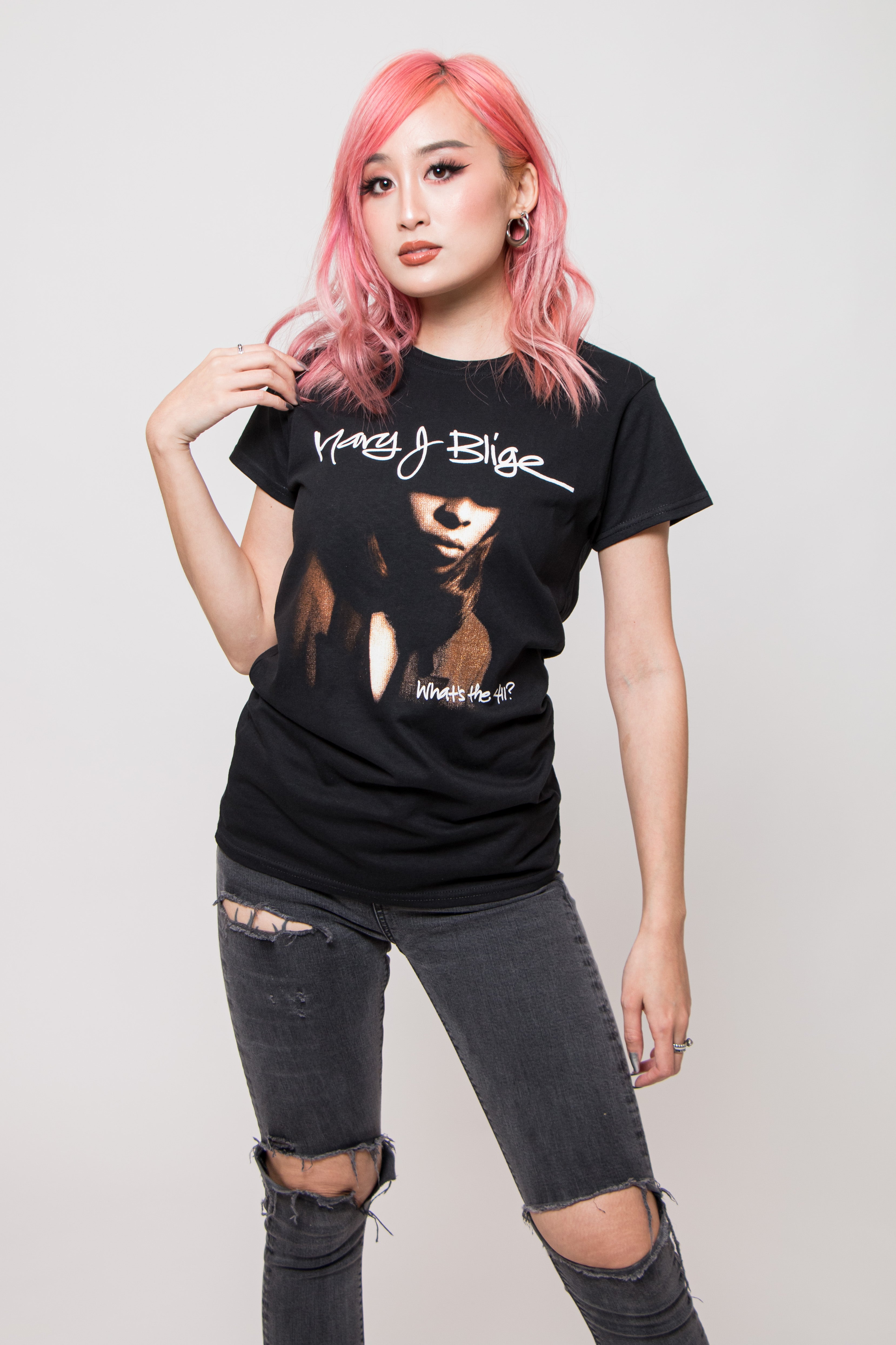 Mary J Blige What the Cover Skinny Tee – Paradiso Clothing