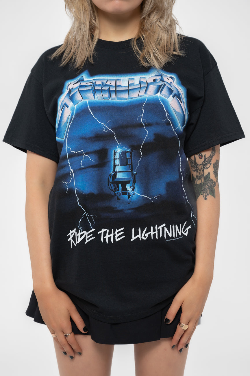 Official 2023 Metallica Ride The Lightning Glow In The Dark Shirt